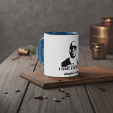 I Hate Everyone Stupid Cunts White Accent Mug, 11oz