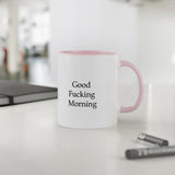 I Hate Everyone Stupid Cunts White Accent Mug, 11oz