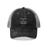 Unisex Fuck You & Fuck Your Feelings Trucker Hat