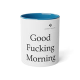Good Fucking Morning White Accent Mug, 11oz