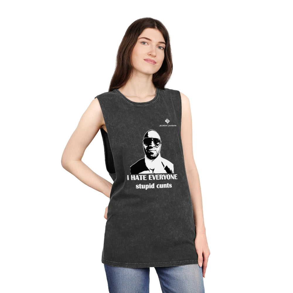 Unisex Stonewash Good Fucking Morning Tank Top