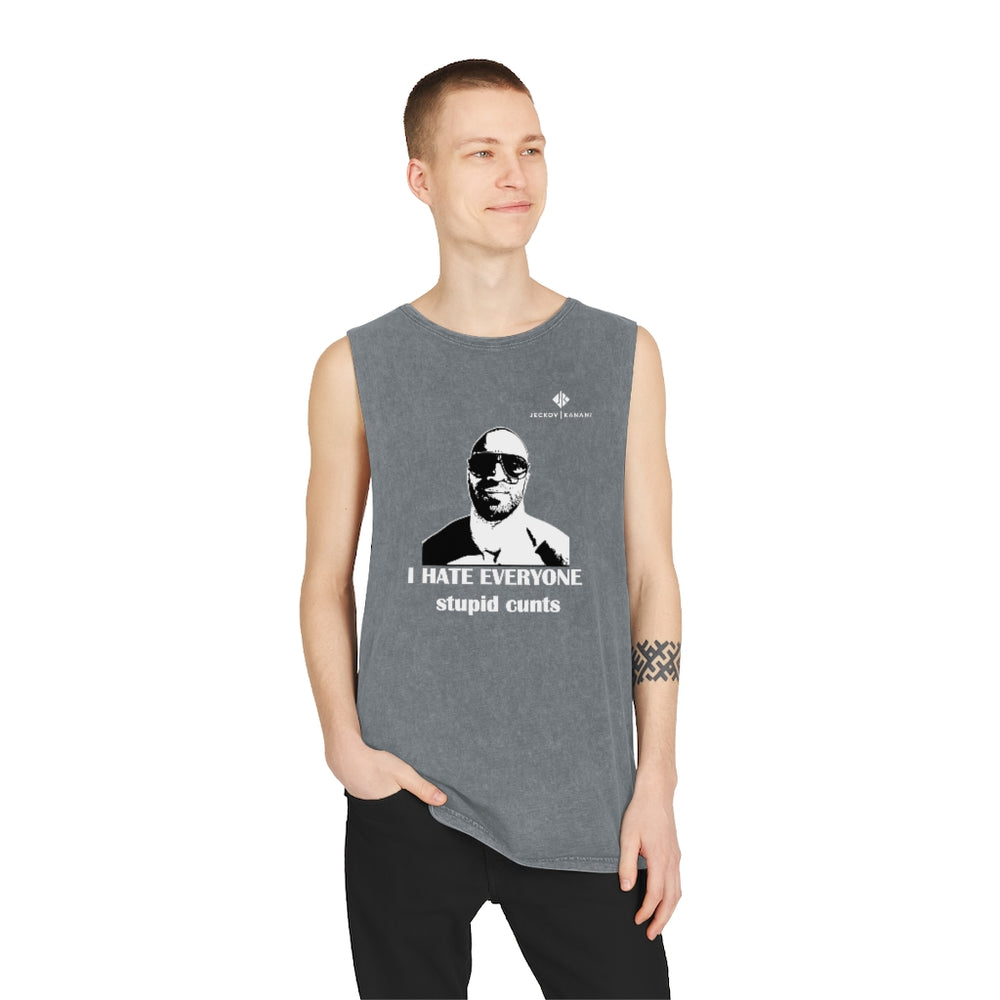Unisex Stonewash Good Fucking Morning Tank Top