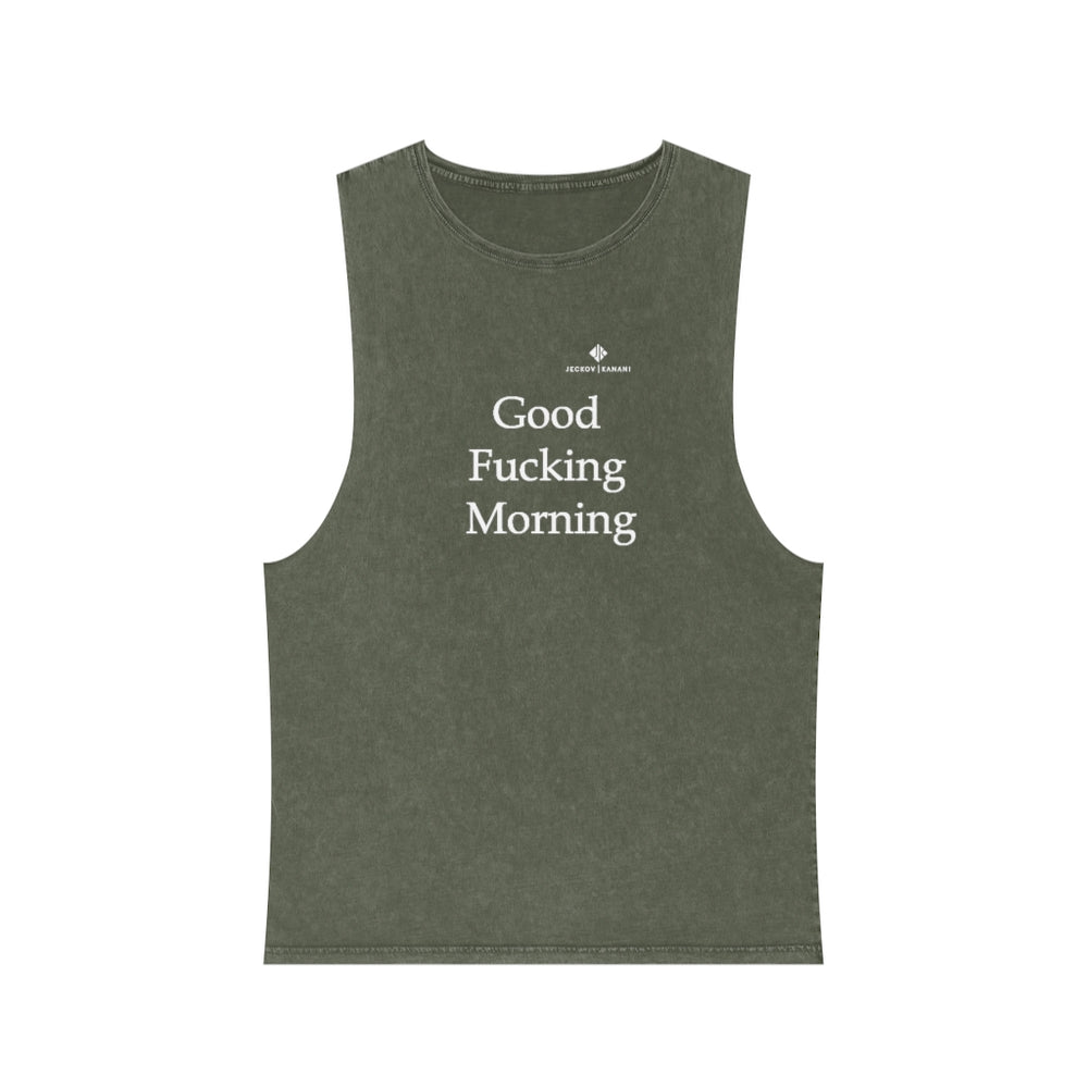Unisex Stonewash Good Fucking Morning Tank Top