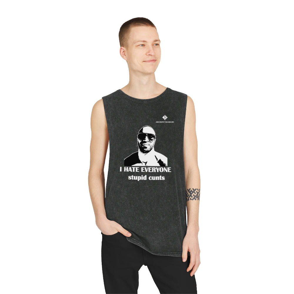 Unisex Stonewash Good Fucking Morning Tank Top